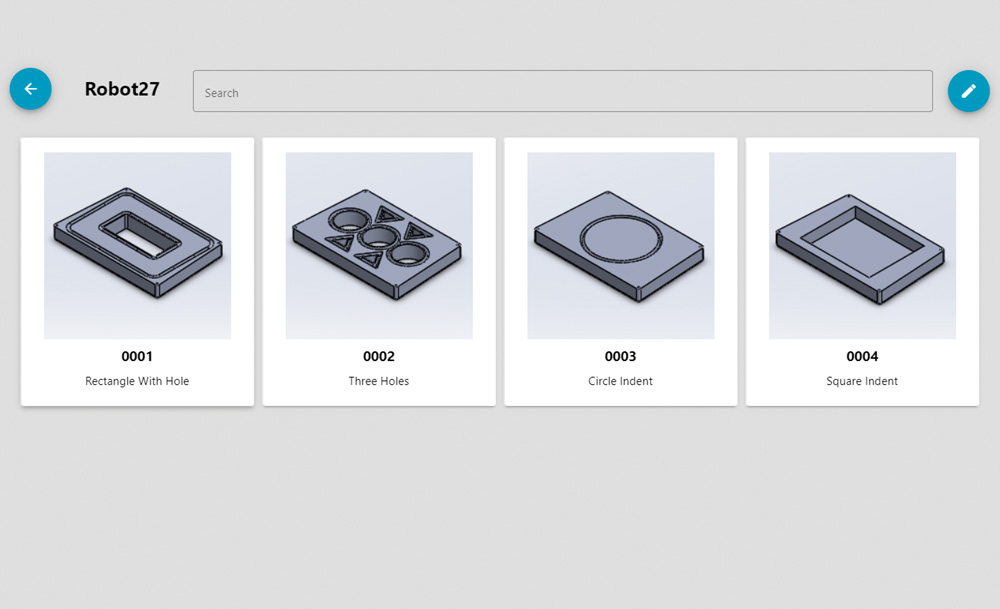 The graphical interface helps operator pick the correct the program