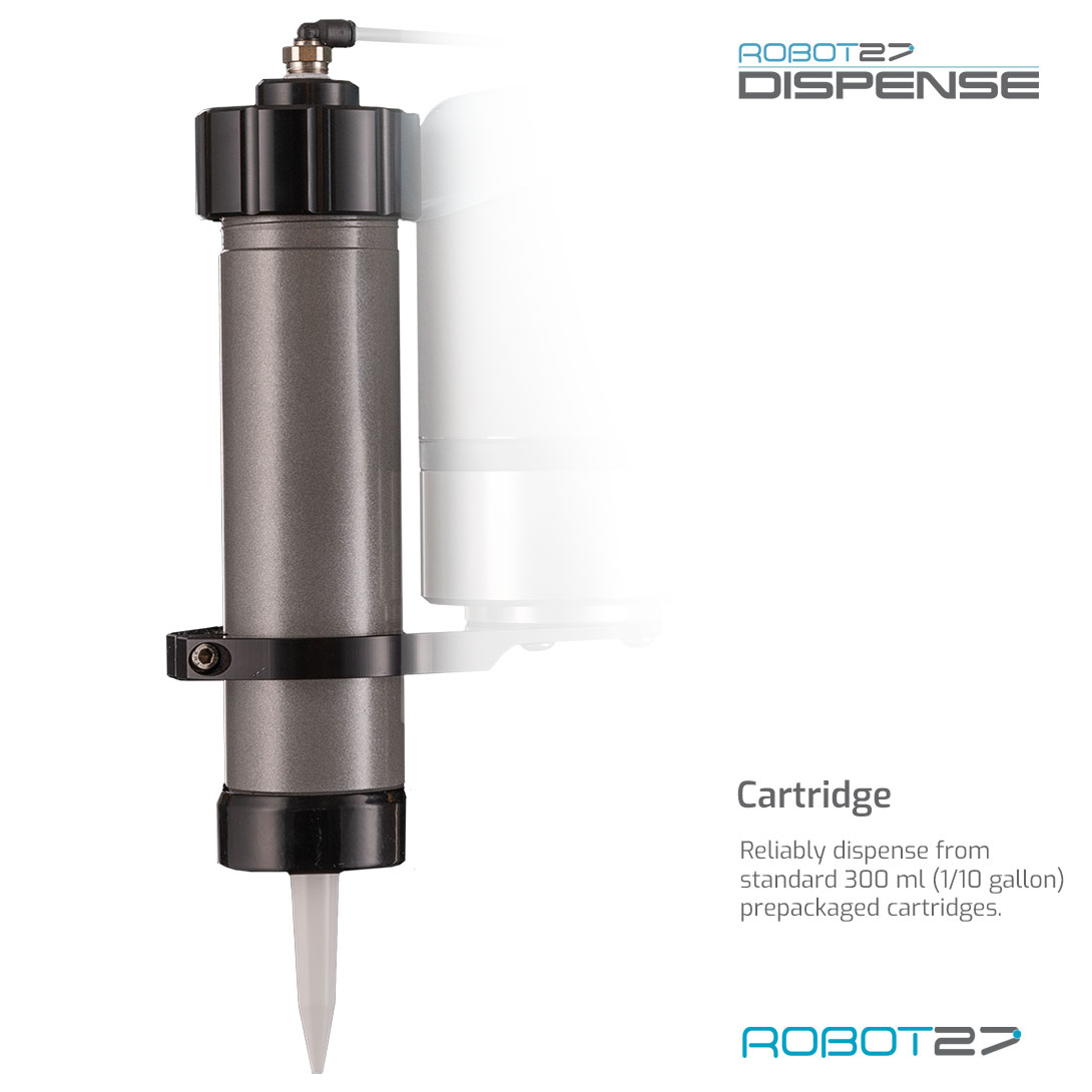 Robot27 Dispense Cartridge product and specs for Material Dispensing