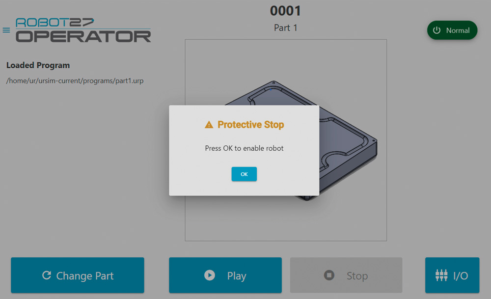 Clears a Protective Stop